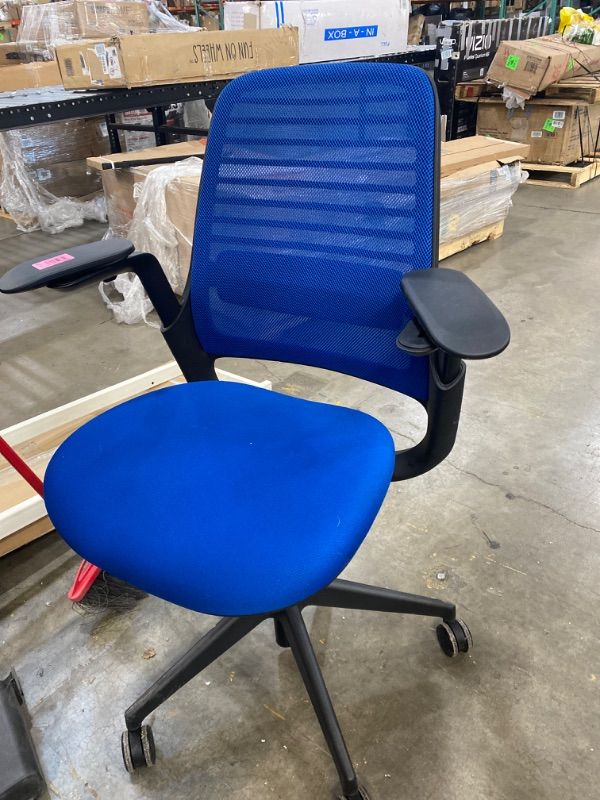 Photo 2 of Steelcase 435A00 Series 1 Work Office Chair, Royal Blue
