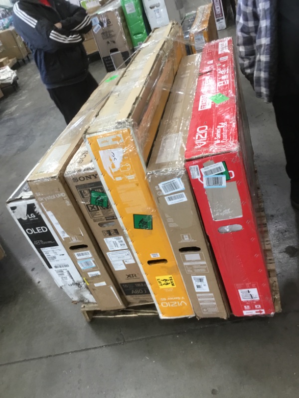 Photo 1 of PALLET OF DAMAGED TVS SOLD AS IS NON REFUNDABLE
