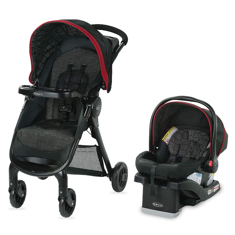 Photo 1 of Graco FastAction SE Travel System | Includes FastAction SE Stroller and SnugRide 30 LX Infant Car Seat, Hilt
