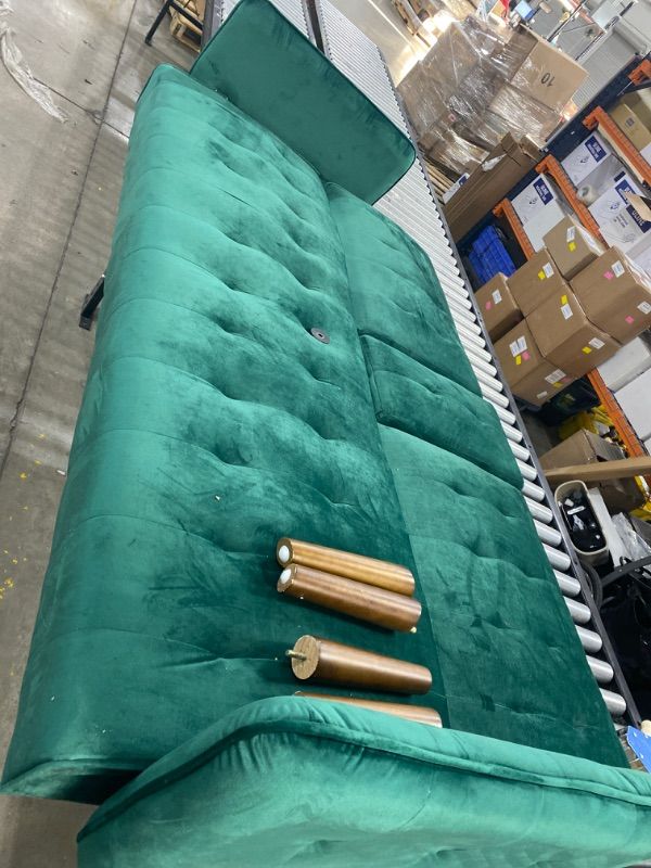 Photo 1 of GREEN VELVET FUTON **STOCK SIMILAR TO ITEM***