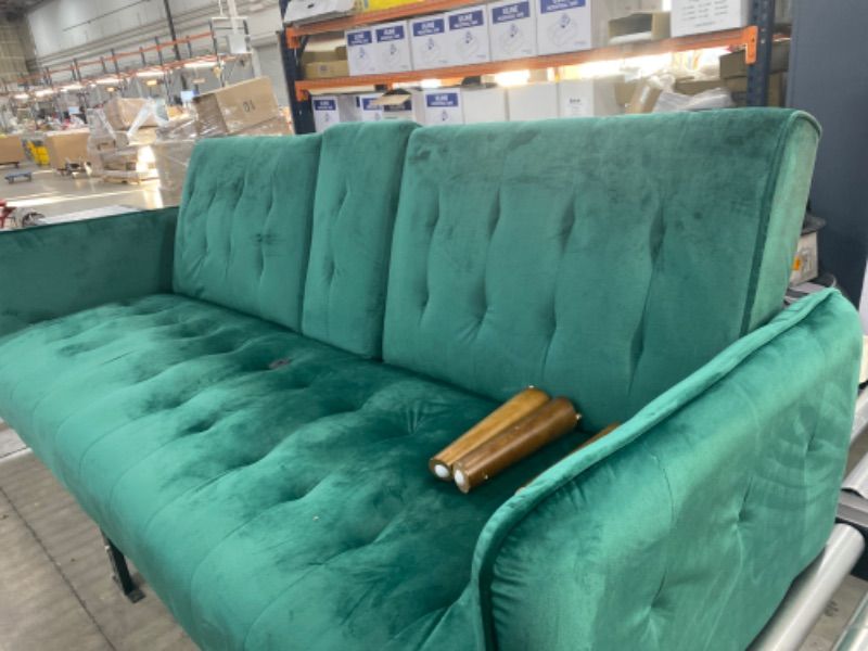 Photo 1 of GREEN VELVET FUTON **STOCK SIMILAR TO ITEM***