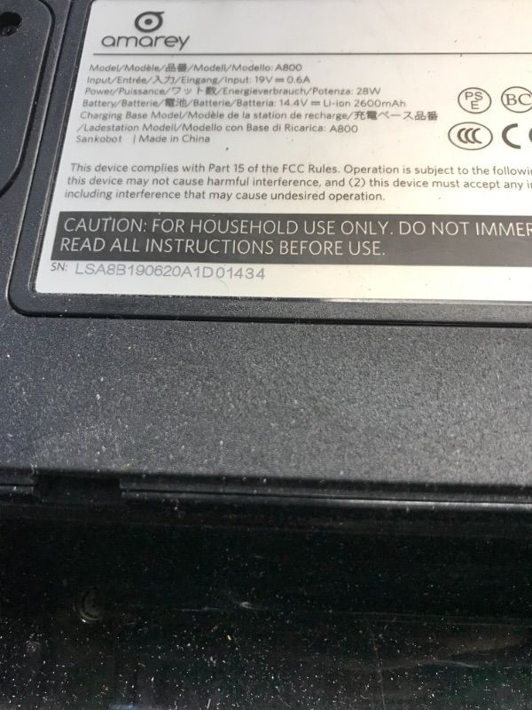 Photo 3 of ***PARTS ONLY***Amarey Robot Vacuum A800 Pro, Robotic Vacuum Cleaner with 2500Pa Strong Suction, APP Control, Wi-Fi Connected and Self-Charging, Ideal for Carpet, Hard Floors, Pet Hair Cleaning
