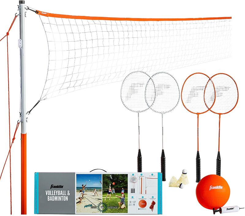 Photo 1 of Franklin Sports Volleyball & Badminton Combo - Starter, Family, Professional & Elite Sets
