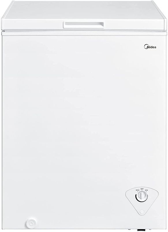 Photo 1 of ****DAMAGED**Midea MRC050S0AWW Chest Freezer, 5.0 Cubic Feet, White
