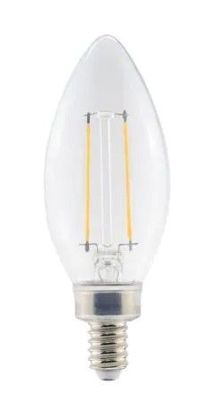 Photo 1 of 40-Watt Equivalent B11 Non-Dimmable Clear Glass Filament Vintage Edison LED Light Bulb Daylight 5000K (16-pack)
