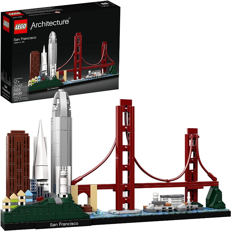Photo 1 of LEGO Architecture Skyline Collection 21043 San Francisco Building Kit Includes Alcatraz Model, Golden Gate Bridge and Other San Francisco Architectural Landmarks (565 Pieces)