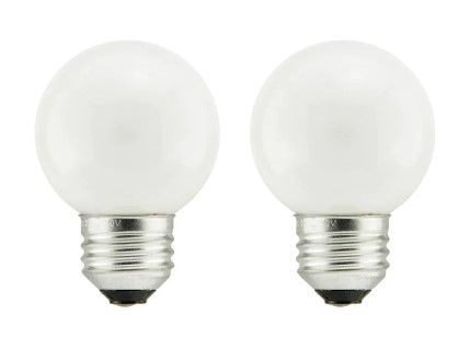 Photo 1 of 15-PACK : Sylvania
25-Watt Double Life G16.5 Incandescent Light Bulb (2-Pack)