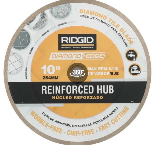 Photo 1 of 10 in. Reinforced Hub Tile Diamond Blade
