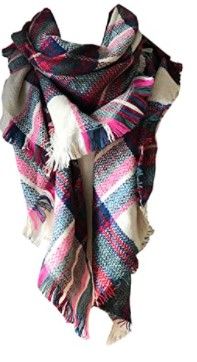 Photo 1 of Wander Agio Womens Warm Long Shawl Winter Wraps Large Scarves Knit Cashmere Feel Plaid Triangle Scarf (3PACK) 