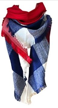 Photo 1 of Wander Agio Womens Warm Long Shawl Winter Wraps Large Scarves Knit Cashmere Feel Plaid Triangle Scarf (3PACK) 