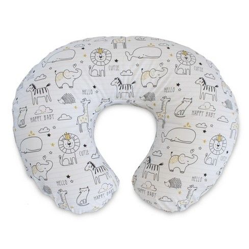 Photo 1 of Boppy Original Feeding and Infant Support Pillow - Notebook Black & Gold
