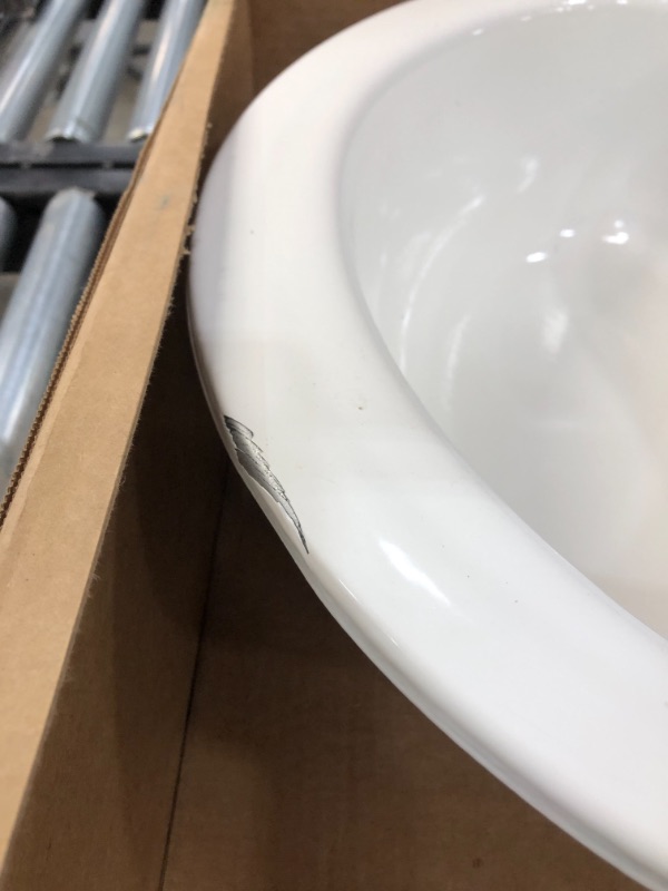 Photo 3 of Bootz Industries Laurel Round Drop-In Bathroom Sink in White