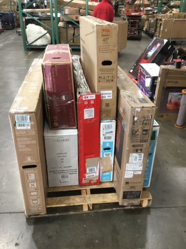 Photo 3 of Pallet of broken assorted monitors and tvs. Pallet sold as is no refunds. 