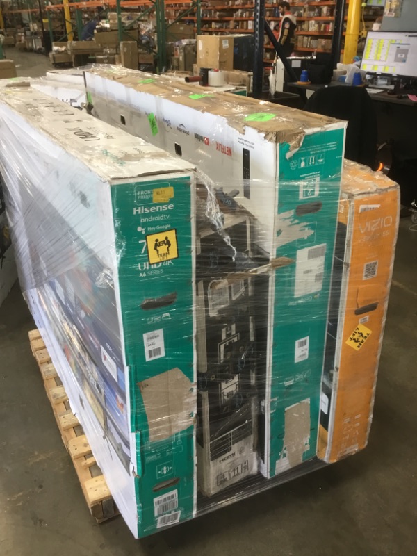 Photo 1 of PALLET OF DAMAGED TVS SOLD AS IS NON REFUNDABLE