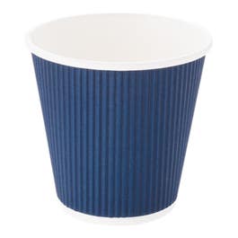 Photo 1 of 8 oz Midnight Blue Paper Coffee Cup - Ripple Wall - 3 1/2" x 3 1/2" x 3 1/4" - 500 count box