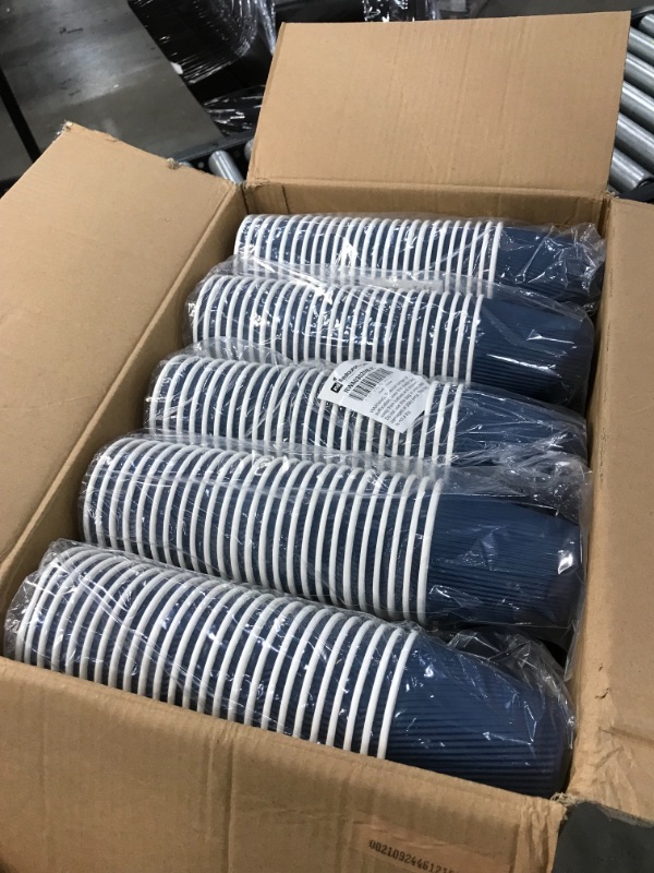 Photo 1 of 8 oz Midnight Blue Paper Coffee Cup - Ripple Wall - 3 1/2" x 3 1/2" x 3 1/4" - 500 count box