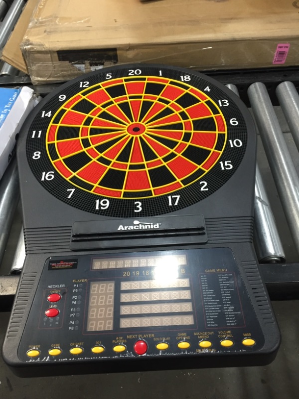 Photo 2 of Arachnid Cricket Pro 800 Electronic Dartboard with NylonTough Segments for Improved Durability and Playability and Micro-thin Segment Dividers for ReducedBounce-outs , Black
