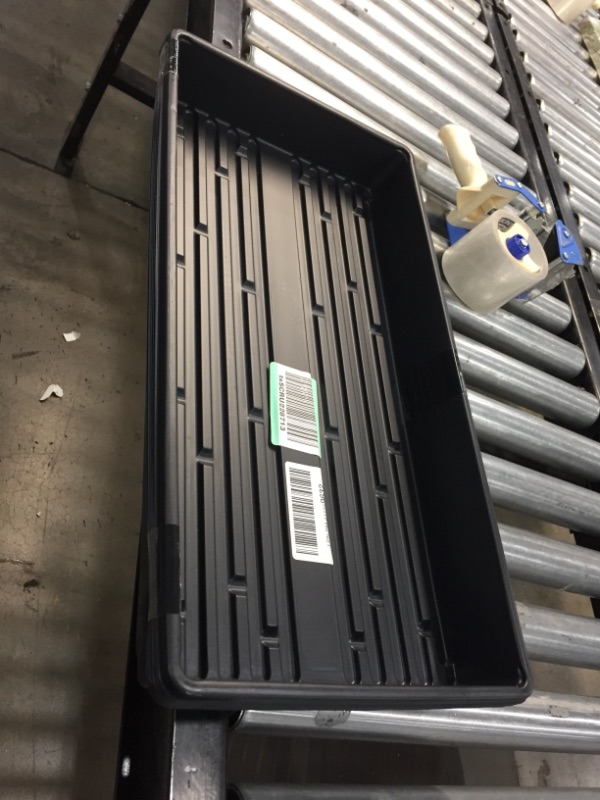 Photo 1 of 5 Pack of Durable Black Plastic Growing Trays (Without Drain Holes) 21" X 11" X 2" - Flowers, Seedlings, Plants, Wheatgrass, Microgreens & More
