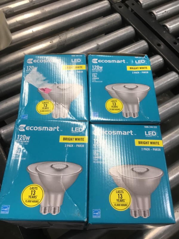 Photo 1 of BRIGHT WHITE NOT DAYLIGHT
120-Watt Equivalent PAR38 Dimmable Flood LED Light Bulb BRIGHT WHITE(4 2-Packs)
