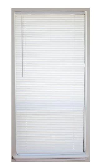 Photo 1 of 
White Cordless 1 in. Vinyl Mini Blind - 35 in. W x 64 in. L 2 pack