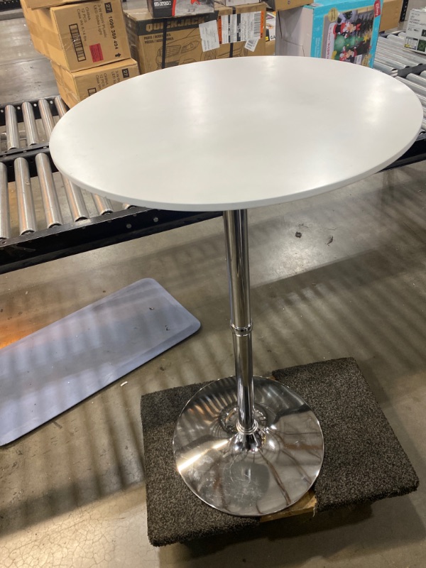 Photo 1 of 2FT ROUND WHITE TABLE 43" TALL 