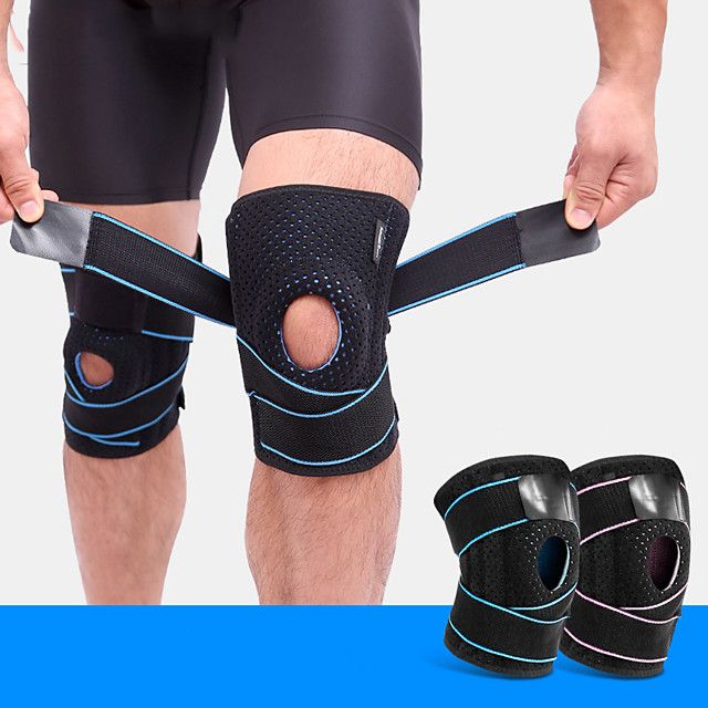 Photo 1 of Black And Orange Protective Gear Knee Brace for Gym Workout Exercise & Fitness Running Adjustable Shockproof Joint support Men***SIMILAR TO PHOTO