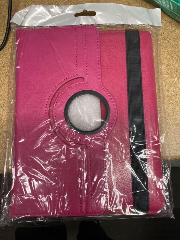 Photo 1 of Zeox 360 Degree Rotating iPad 2 Case (Hot Pink): Folio Convertible Cover Multi-Angle Vertical and Horizontal Stand with Smart On/Off for The Apple iPad 2/iPad 3/iPad 4