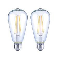 Photo 1 of 4 PACK EcoSmart
75-Watt Equivalent ST19 Antique Edison Dimmable CEC Clear Glass Filament Vintage Style LED Light Bulb Daylight (2-Pack)