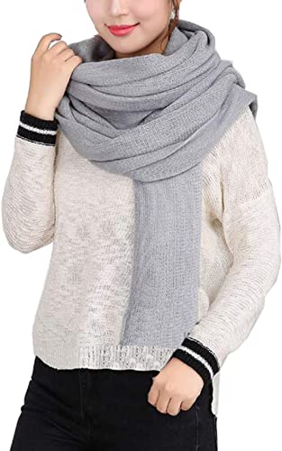 Photo 1 of PACK OF 2, Wander Agio Women's Warm Long Shawl Winter Warm Large Scarf Pure Color
