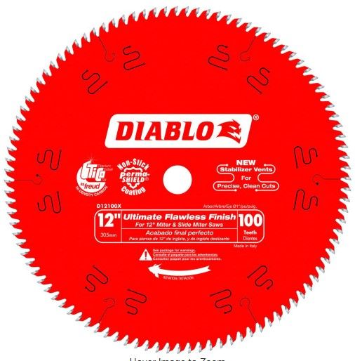 Photo 1 of 12 in. x 100-Tooth Ultimate Polished Finish Circular Saw Blade
