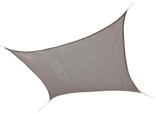 Photo 1 of 12 ft. x 12 ft. Stone Gray Square Shade Sail
