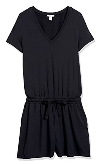 Photo 1 of Daily Ritual Women's Supersoft Terry Short-Sleeve V-Neck Romper
small