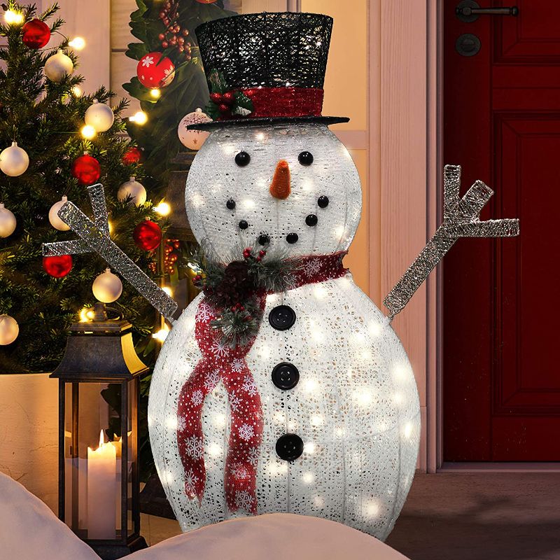 Photo 1 of 3ft Cotton Snowman LED Yard Light
