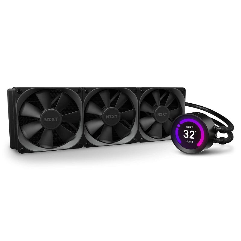 Photo 1 of **PARTS ONLY**
NZXT Kraken Z73 360mm - RL-KRZ73-01 - AIO RGB CPU Liquid Cooler - Customizable LCD Display - Improved Pump - Powered by CAM V4 - RGB Connector - Aer P 120mm Radiator Fans (3 Included)

