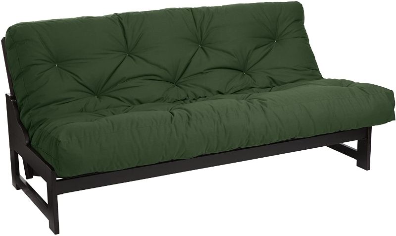 Photo 1 of Mozaic Full Size 8-Inch Cotton Twill Gel Dual Memory Foam Futon Mattress, Hunter Green
