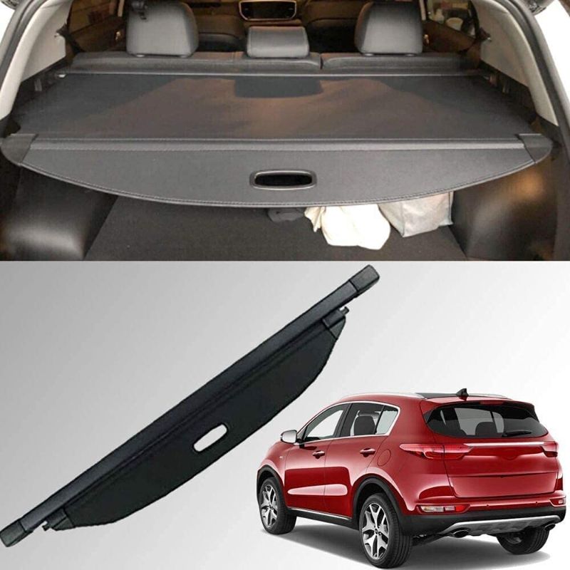 Photo 1 of Caartonn Cargo Cover for 2017 2018 2019 2020 2021 2022 Kia Sportage Trunk Retractable Cargo Luggage Security Shade Cover Shield Black
