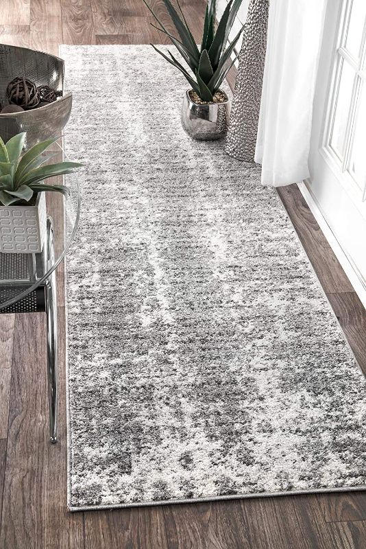 Photo 1 of nuLOOM Misty Shades Deedra Area Rug, 5 ft Square, Grey
