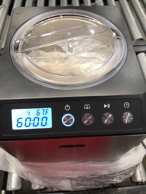 Photo 2 of 2.1 Qt. Stainless Steel Electric Ice Cream Maker with Built-In Timer