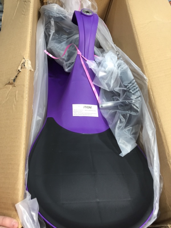 Photo 1 of ride on car, no batteries, gears or pedals, uses twist, turn, wiggle movement to steer zigzag car-purple, for toddlers, kids, 2 years old and up