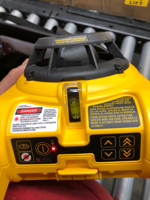 Photo 3 of 150 ft. Red Self-Leveling Rotary Laser Level with Detector & Clamp, Wall Mount, Remote, Bag, (2) D & (1) 9-Volt battery