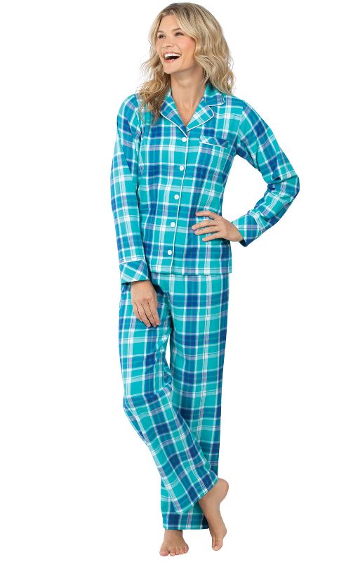 Photo 1 of SIMIALR TO STOCK PHOTO**
Plaid Boyfriend Flannel Pajamas SMALL