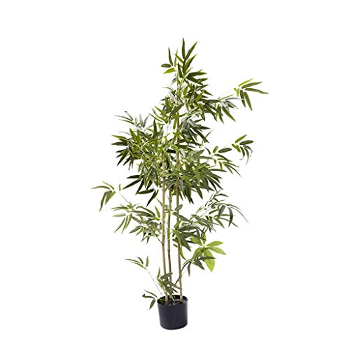 Photo 1 of "BLOOMR Potted Artificial Bamboo Plant, Trendy Luxury Silk Fabric Green Decorative Indoor Faux Plant, 51"" Tall, 4.4 Lbs" (5807-130)
