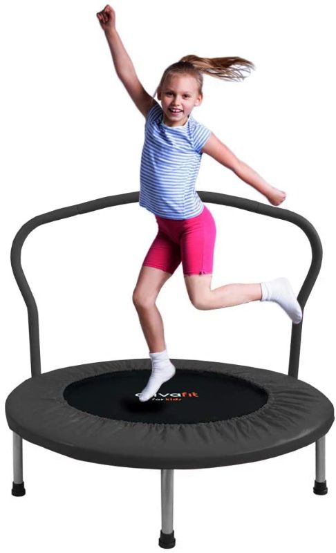 Photo 1 of ATIVAFIT 36-Inch Folding Trampoline Mini Rebounder Suitable for Indoor and Outdoor use, for Two Kids with safty Padded Cover
