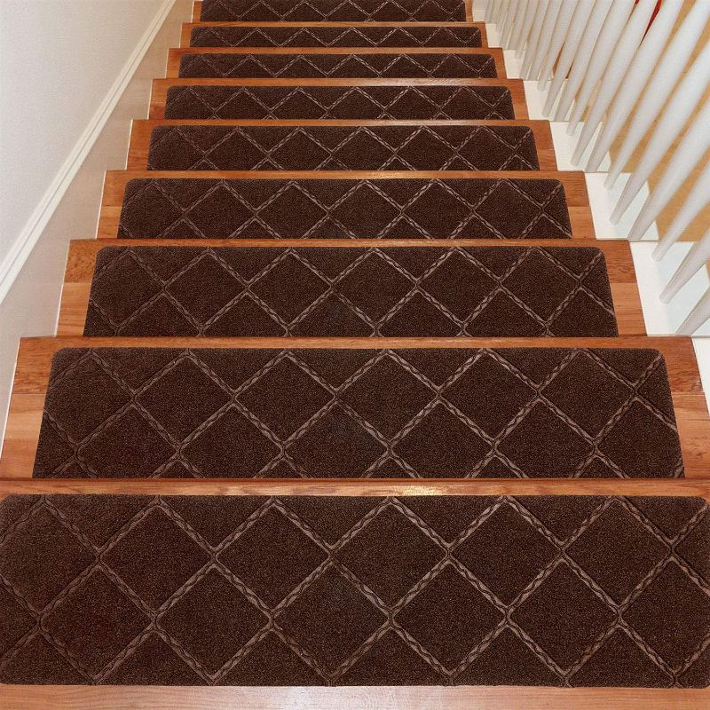 Photo 1 of *Stock photo is for reference only*
8"x30"- Seloom Stair Treads Carpet Non-Slip, Brown
