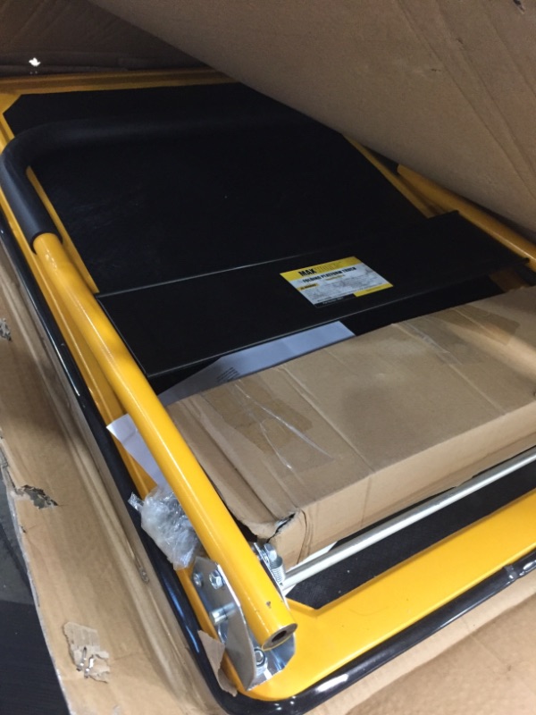 Photo 1 of MaxxHaul MaxWorks 35.85-in. x 24-in. x 34.25in. Foldable Platform Truck Push Dolly (660 lb. Weight Capacity with Swivel Wheels)
