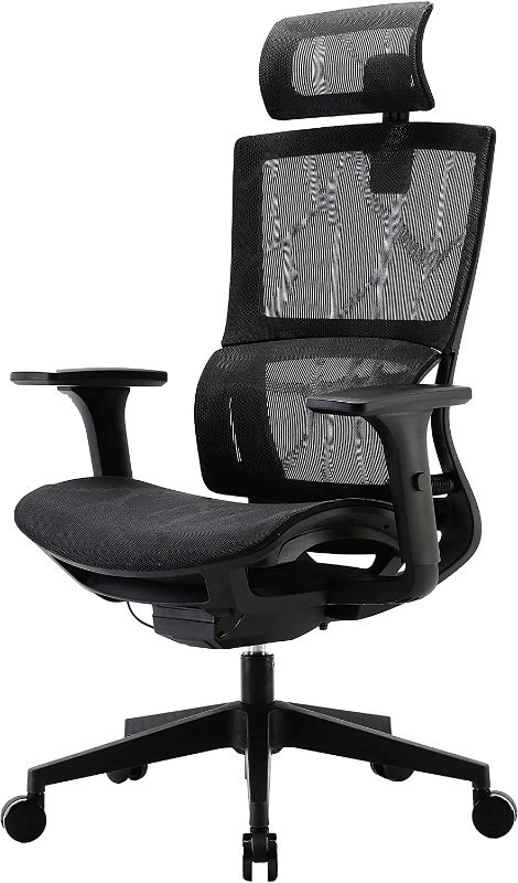 Photo 1 of XUER Ergonomic Office Chair - Mesh Desk Chair with Lumbar Support and Adjustable 3D Armrest, High Back Computer Chair, Gaming Chair, Home Offic Mesh Chair (Black)
