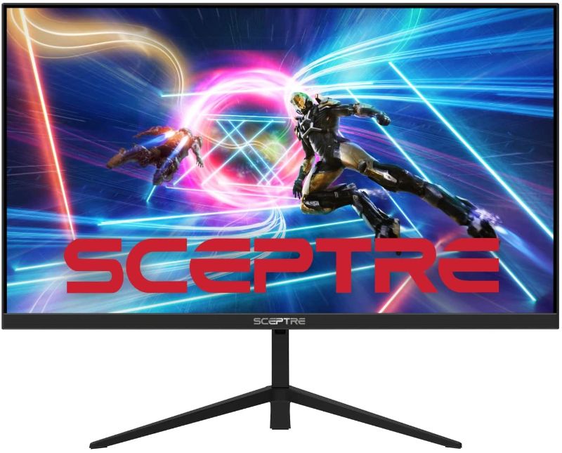 Photo 1 of Sceptre 25" Gaming Monitor 1920 x 1080p up to 165Hz 1ms AMD FreeSync Premium HDMI DisplayPort Build-in Speakers, 106% sRGB Machine Black 2021 (E255B-FWD168)
