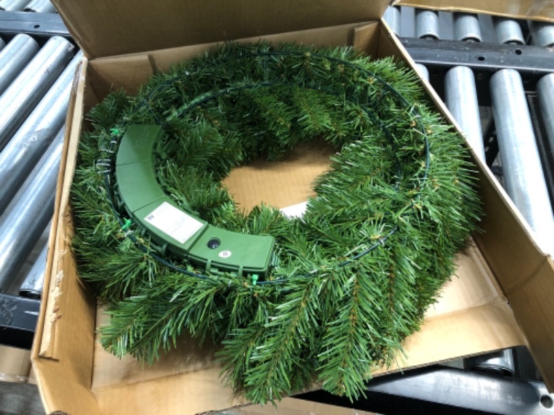 Photo 2 of 24" National Tree Company Pre-Lit Artificial Christmas Wreath