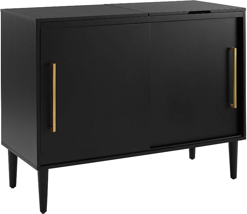 Photo 1 of ****CHIPS***** Crosley Furniture Everett Mid-Century Modern Media Console, Matte Black
