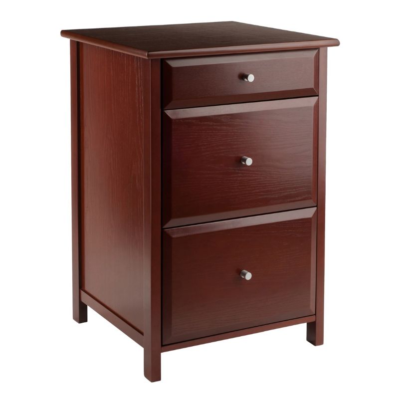 Photo 1 of *****LITTLE CHIPS***** Winsome Wood Delta Home Office File Cabinet, Walnut Finish
